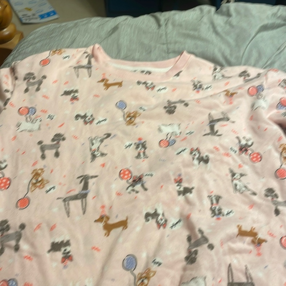 cuddl buds dog print pj shirt